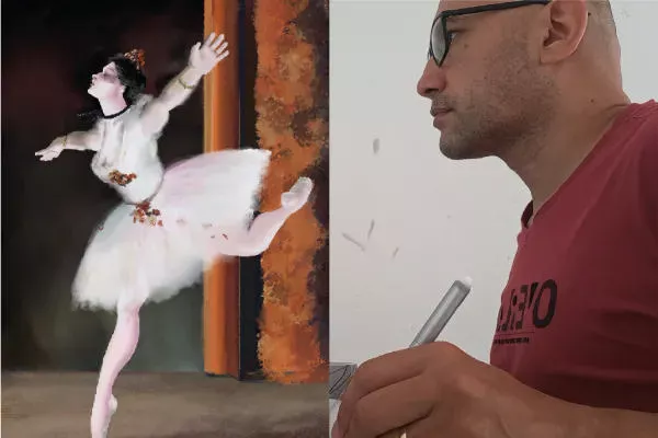 Pintura Digital Recreando a Degas